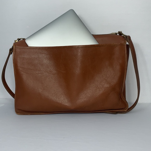 Vintage Jack Georges Diplomat British Brown leather Double Gusseted Briefcase - Picture 5 of 11